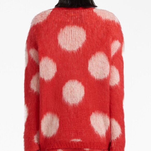 BNWT AW23 MARNI BRUSHED DOTS FUZZY WUZZY SWEATER 50 - Picture 10 of 11
